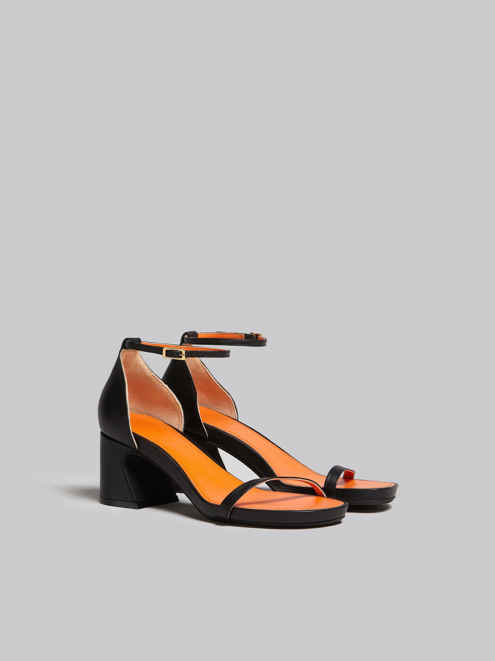 BLACK NAPPA LEATHER SANDAL - 2