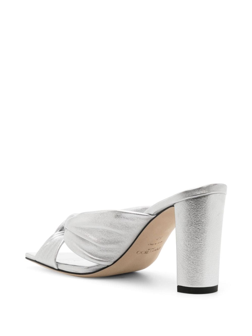 Avenue 85mm metallic leather mules - 3