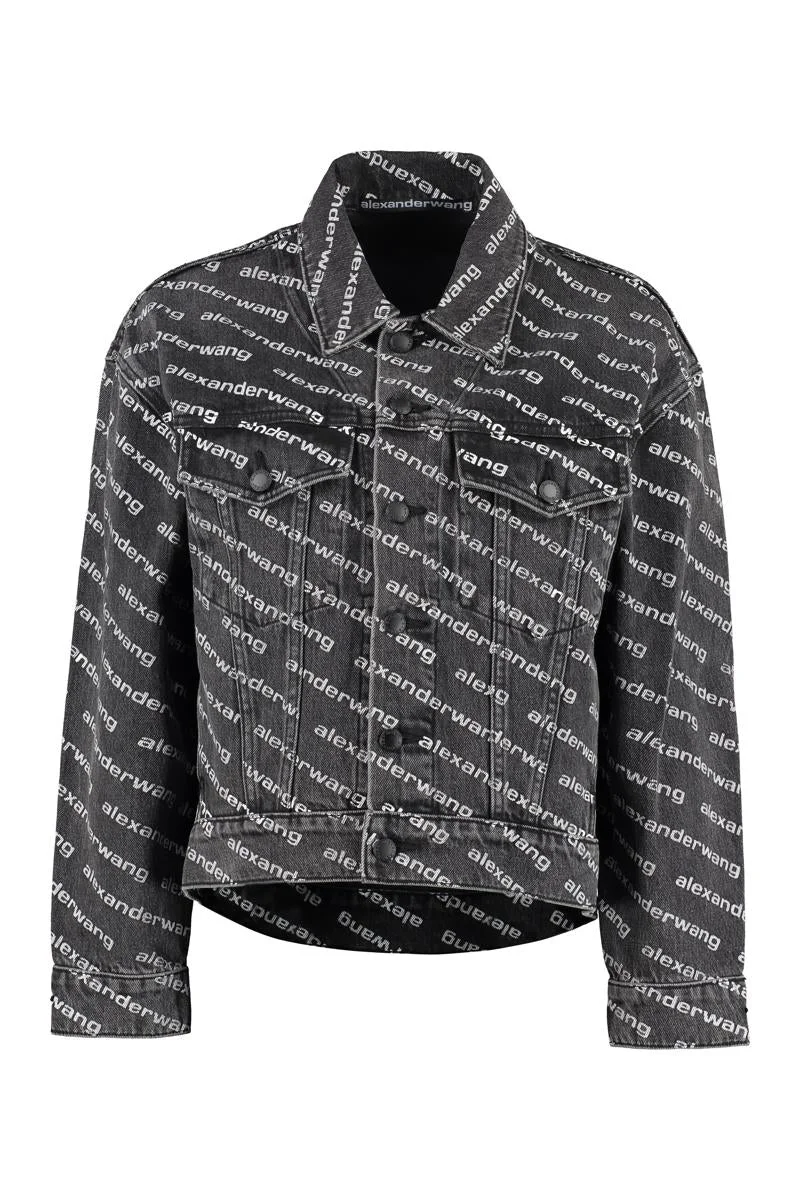 ALEXANDER WANG PRINTED DENIM JACKET - 1