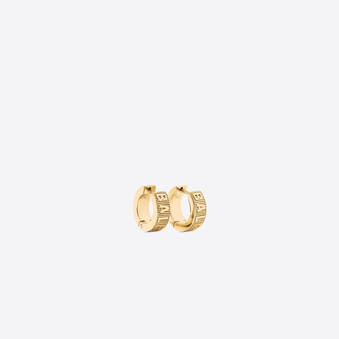 Women's Logo Hoop Earrings in Gold - 1