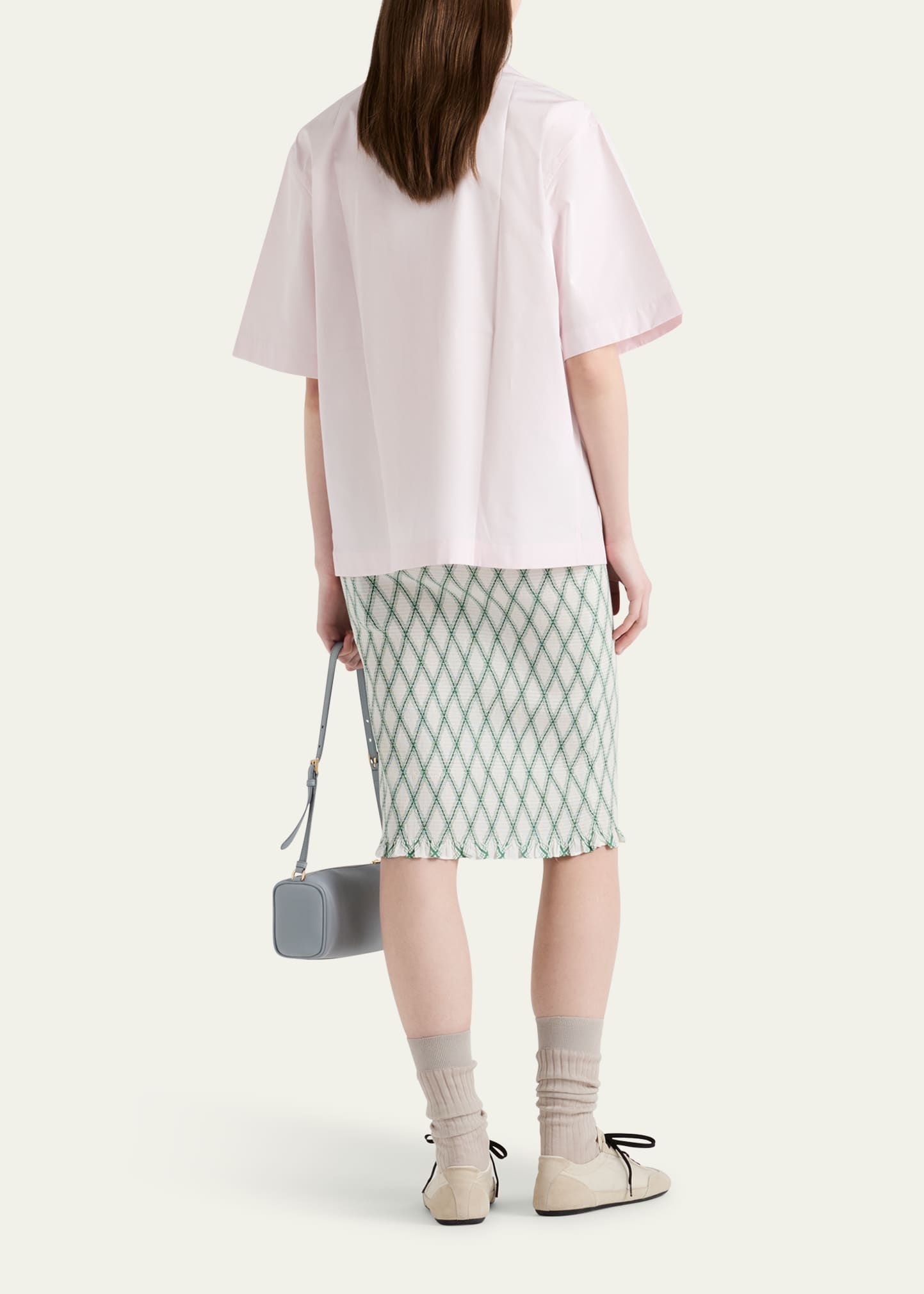 Diamond Smocked Midi Skirt - 3