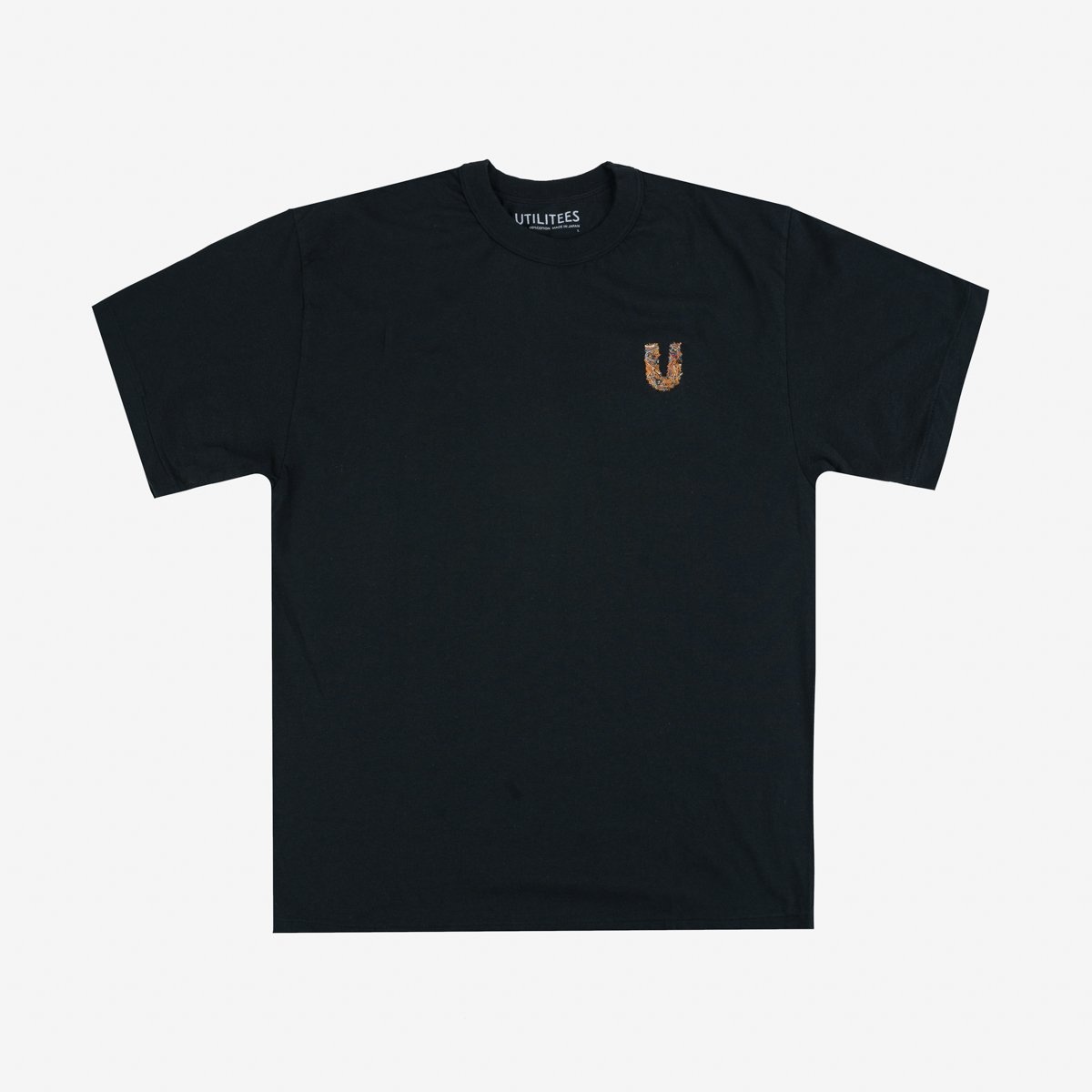 UTIL-ITO UTILITEES - 5.5oz Loopwheel Crew Neck T-Shirt - Black "Itokuzu" - 1