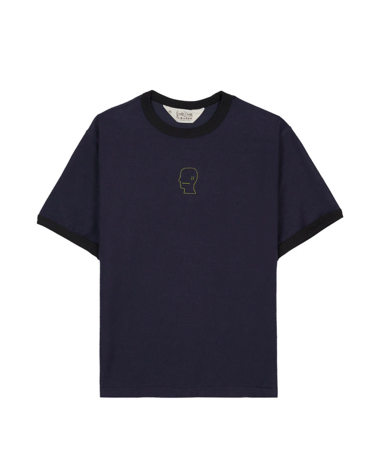 Slubby Ringer T-shirt - Navy - 1