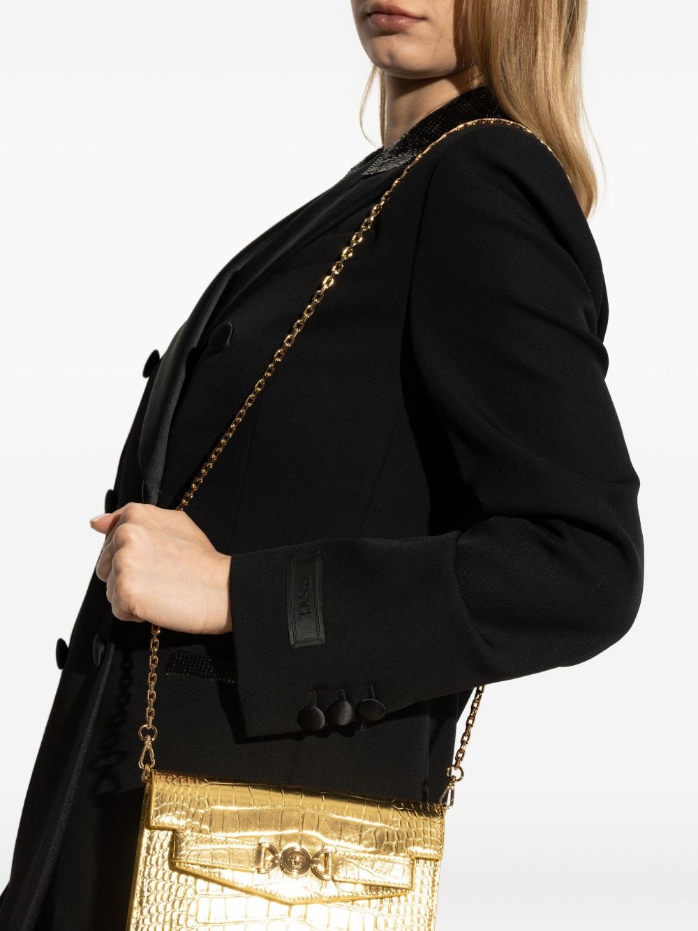Medusa '95 crocodile-effect clutch bag - 2