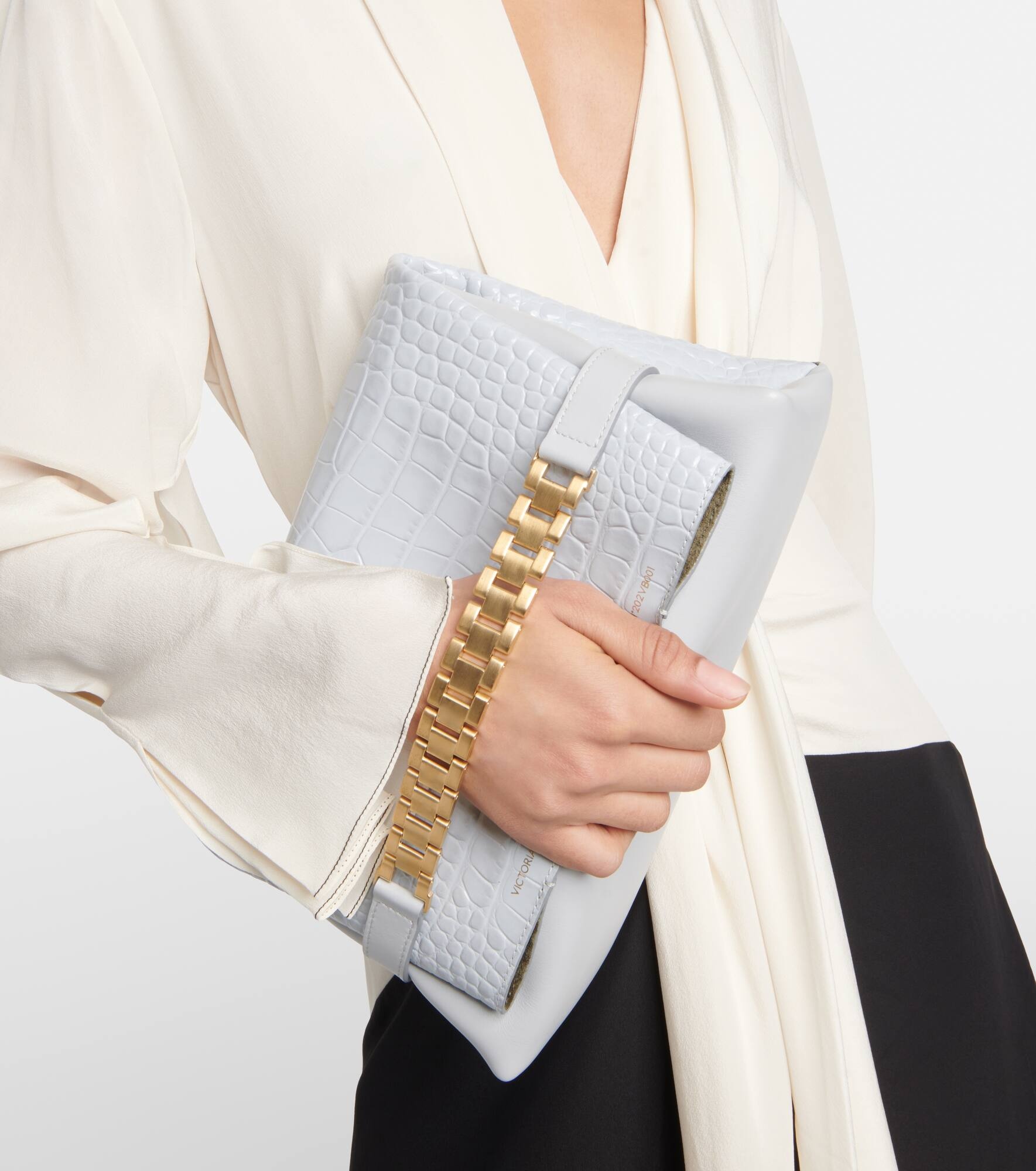 Chain Pouch croc-effect leather shoulder bag - 6