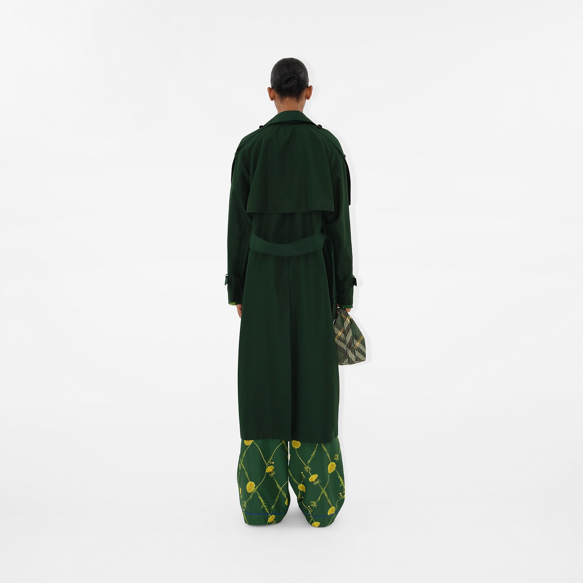Long Silk Trench Coat - 4