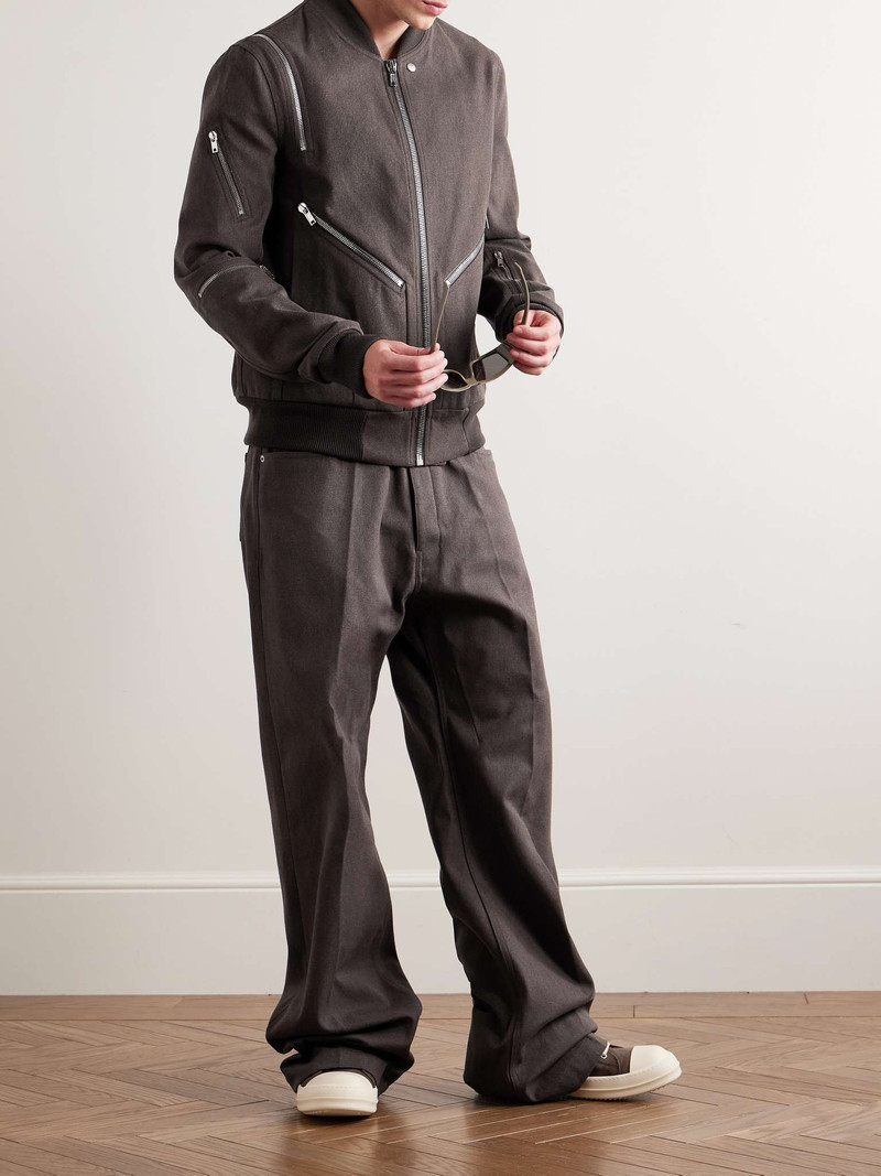 Rick Owens + Bonotto Flight Zip-Detailed Cotton-Drill Bomber Jacket outlook