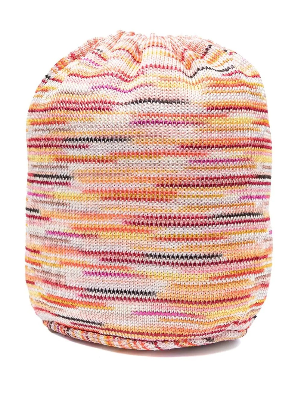 knitted drawstring bucket bag - 3