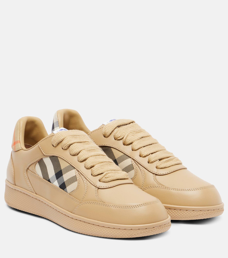 Burberry Check leather sneakers 1