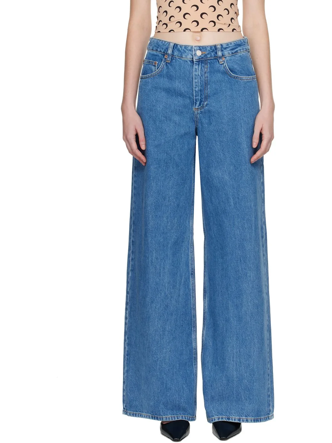 Blue Moon Laser High-Waist Flare Jeans - 1