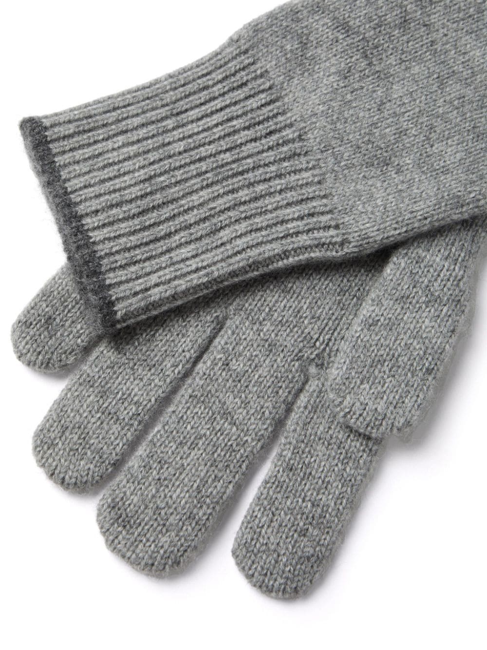 ribbed-knit cashmere gloves - 2