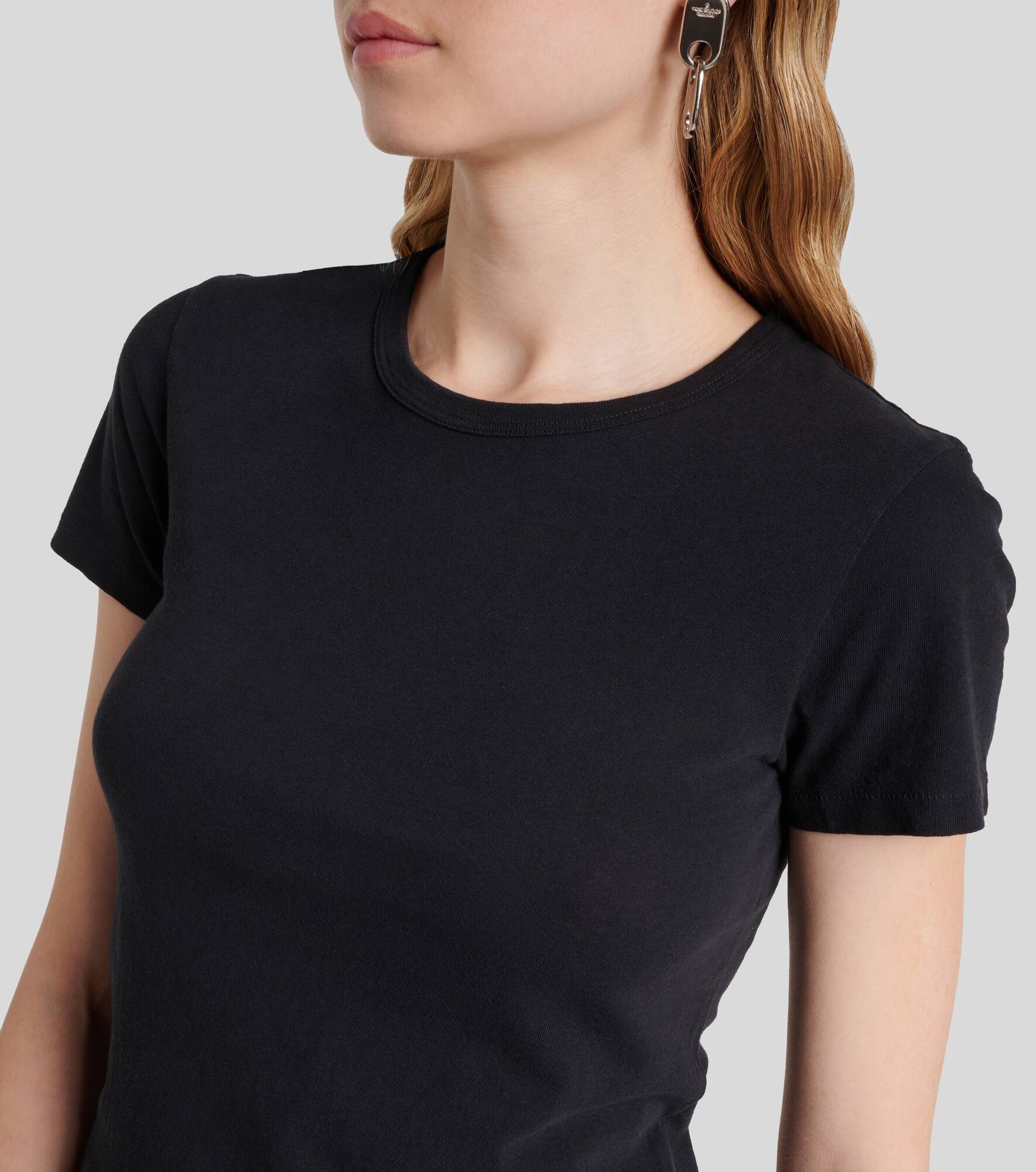 Cropped cotton jersey T-shirt - 4