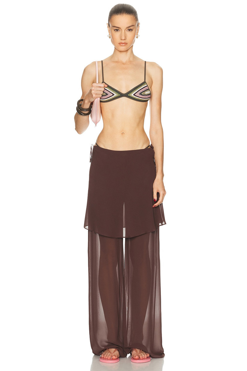 CHRISTOPHER ESBER Calypso Crochet Tie Bikini Top outlook