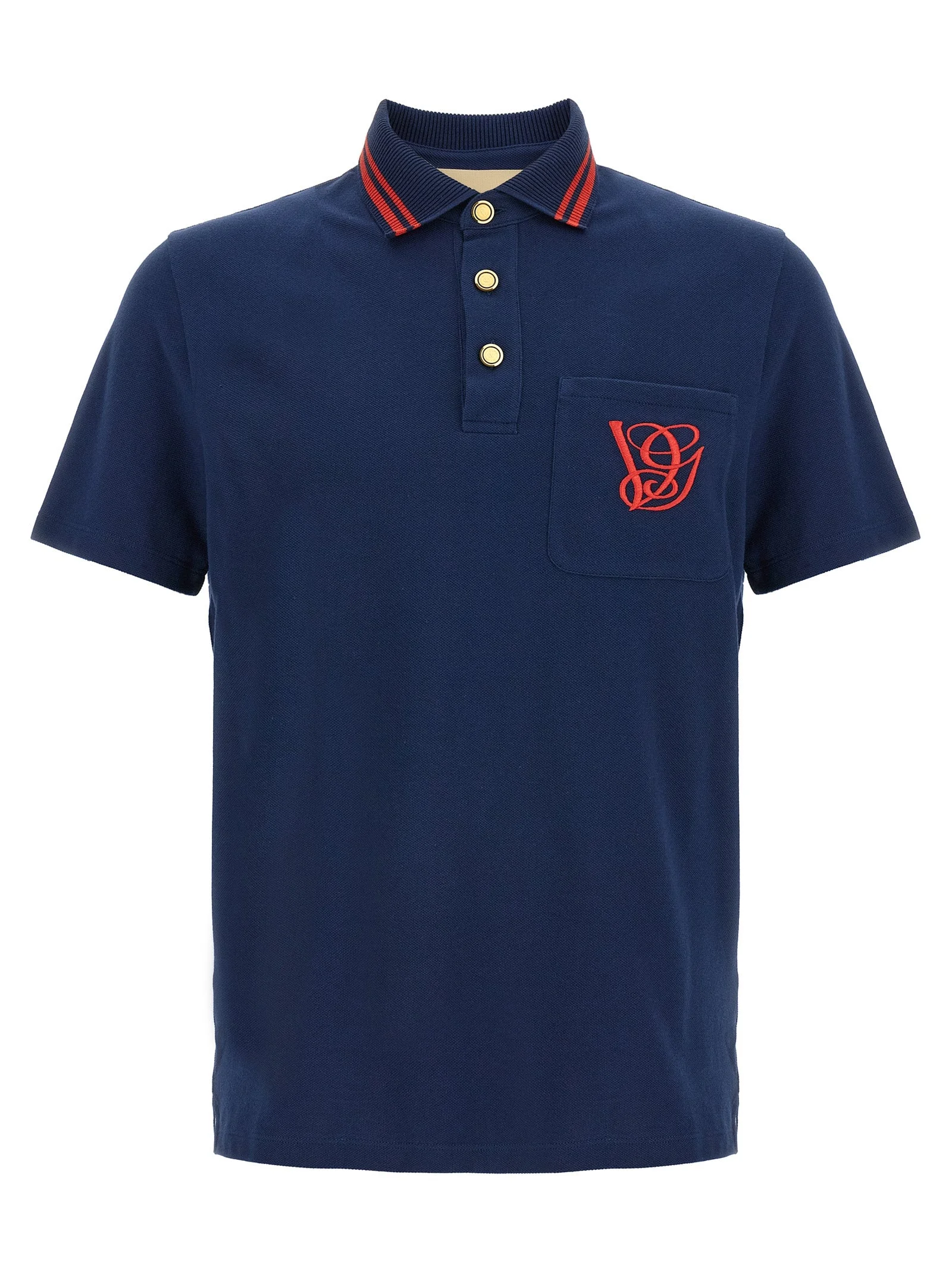 Valentino Garavani Men Polo Valentino Garavani Embroidery 'Vg' - 1