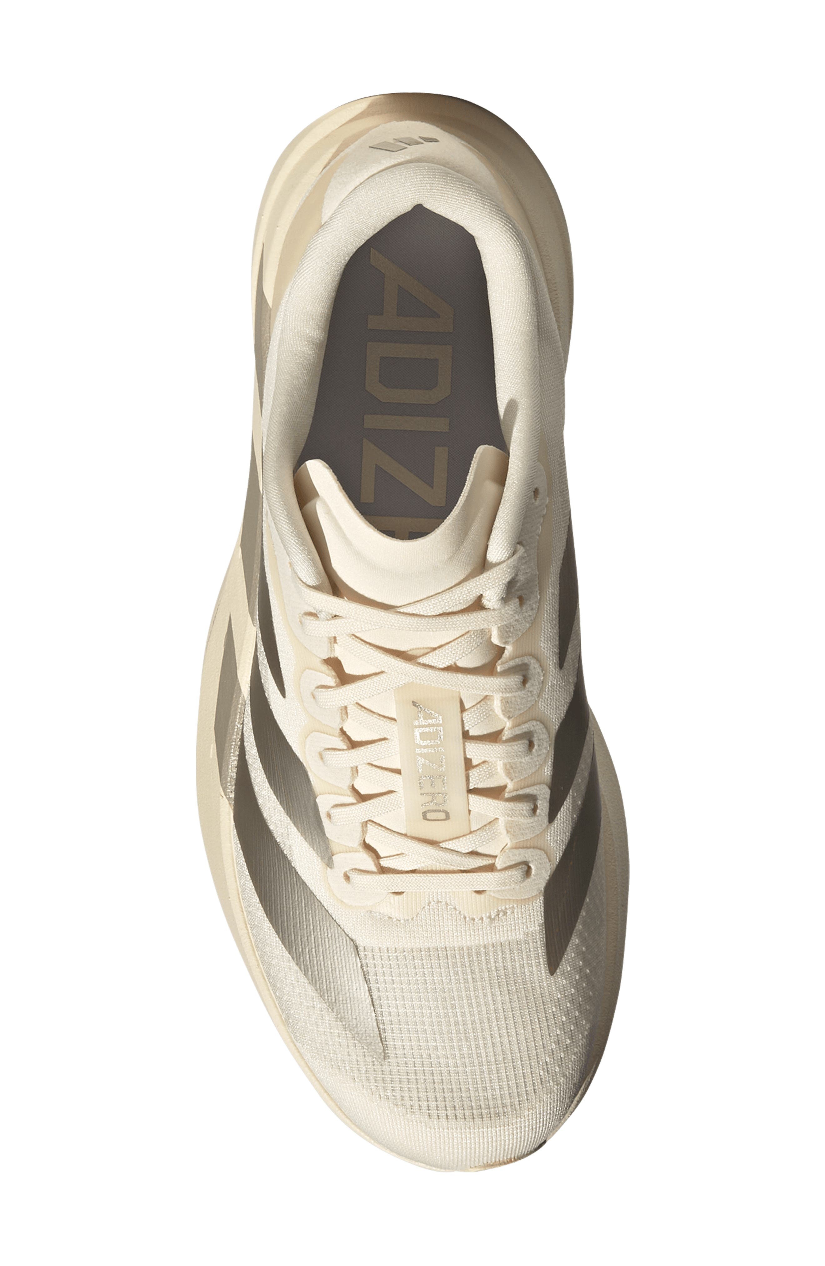 adidas Adizero Evo SL Running Shoe in White/Cyber Metallic/Vanilla at Nordstrom - 4