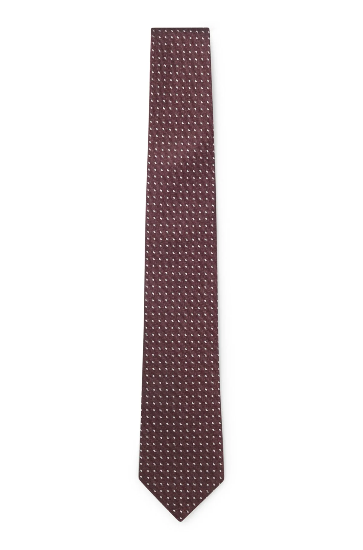 SILK JACQUARD TIE WITH A MICRO PATTERN - 1