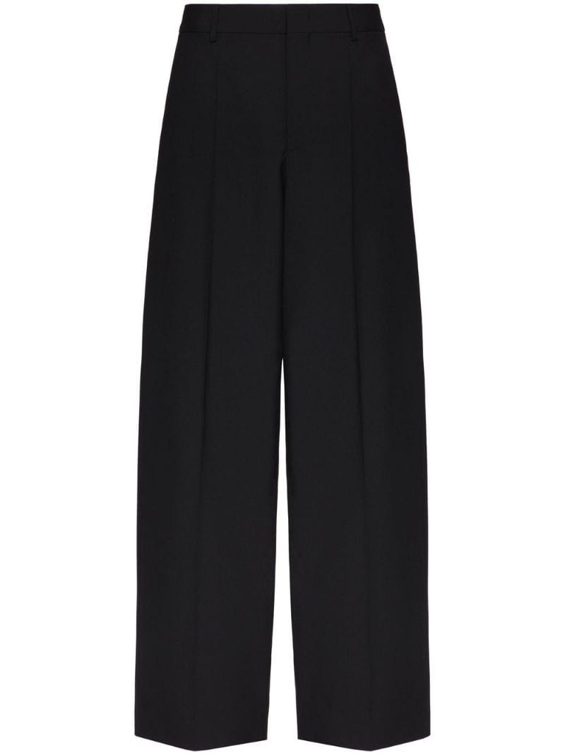 wide-leg wool trousers - 2