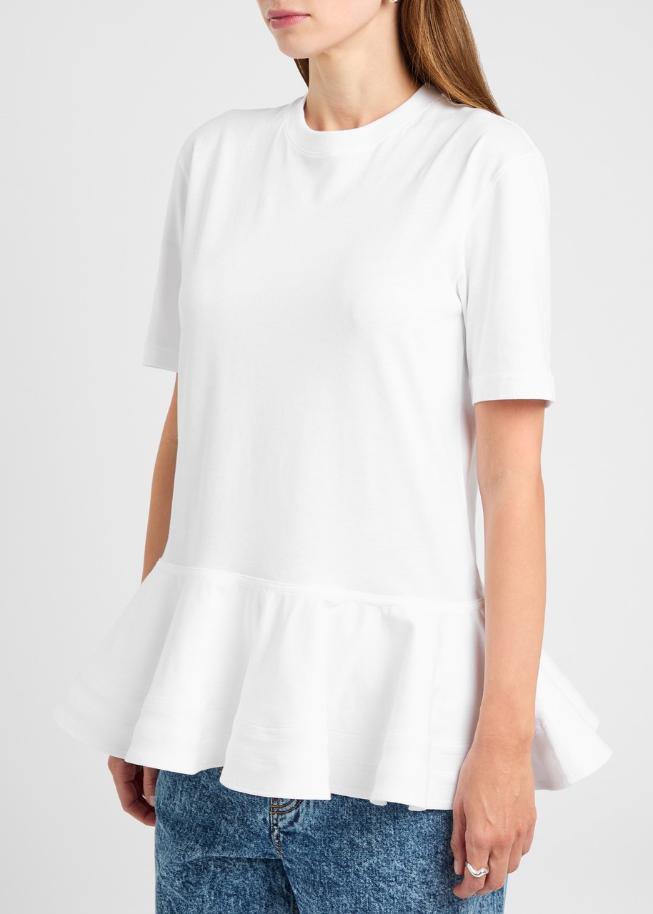 Alaïa Peplum Cotton T-shirt - 2