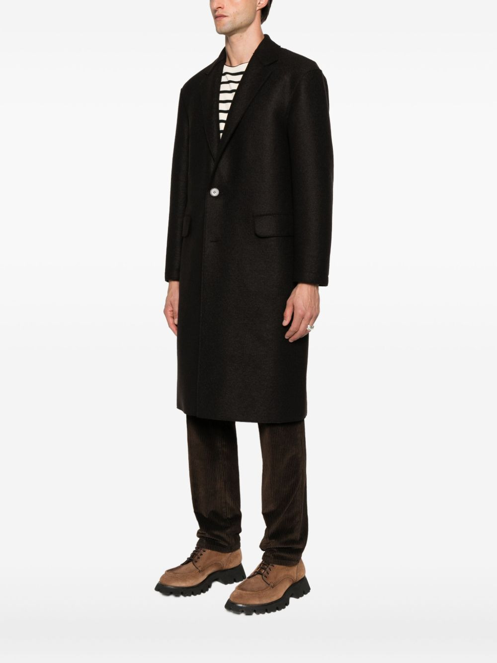 two-button wool coat - 3