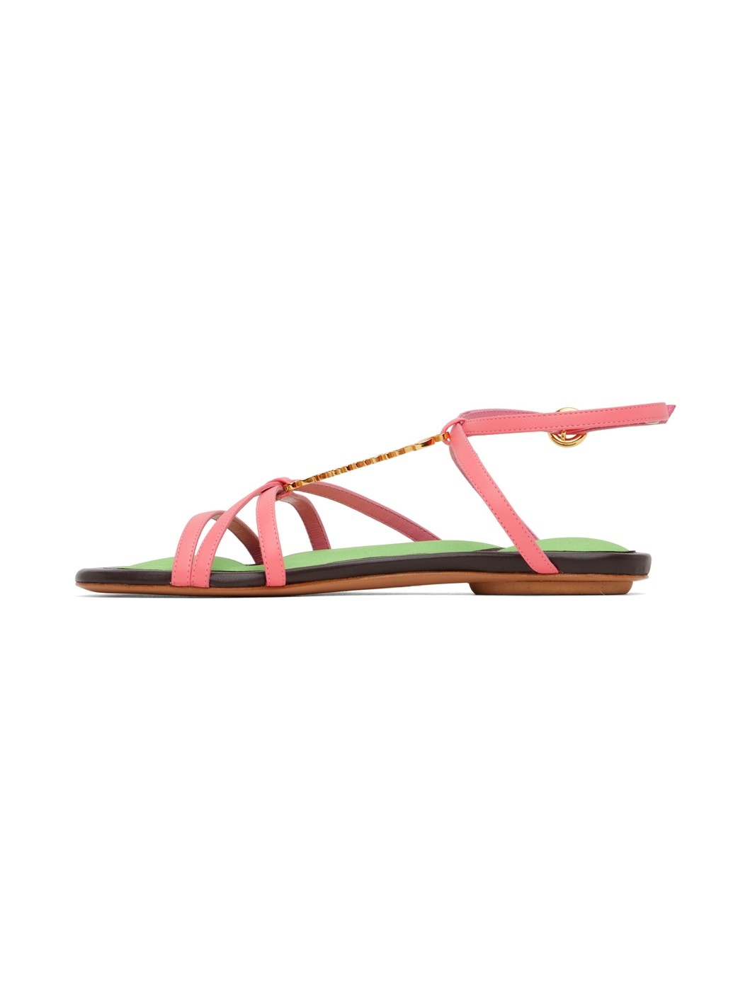 Pink Le Raphia 'Les Sandales Pralu Plates' Sandals - 3