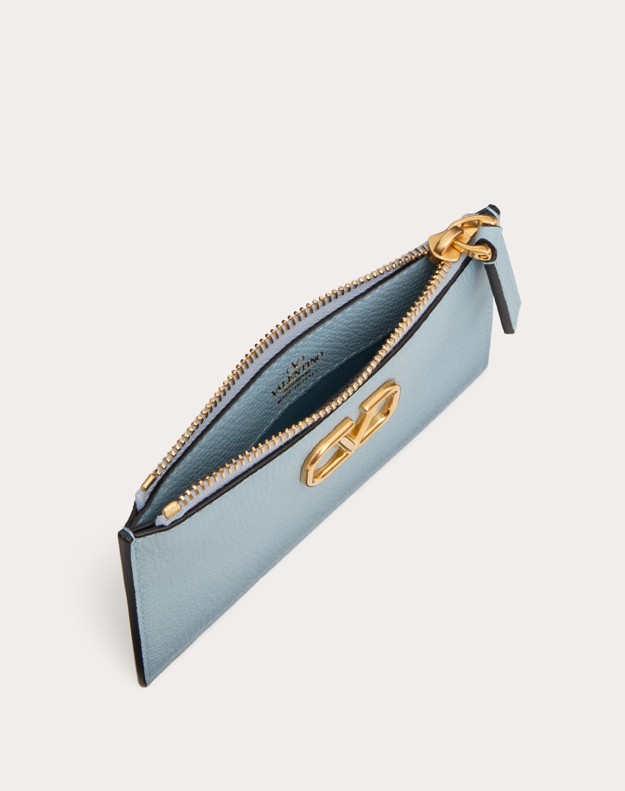 VLOGO SIGNATURE GRAINY CALFSKIN CARDHOLDER - 5