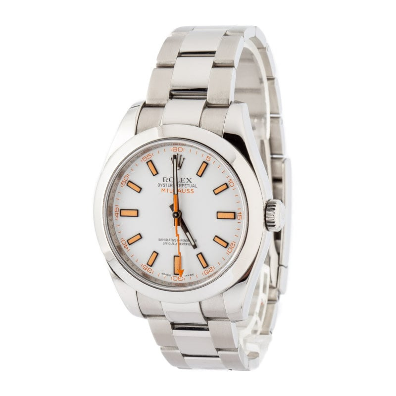 Pre-owned Rolex Milgauss 116400 White Dial - 2