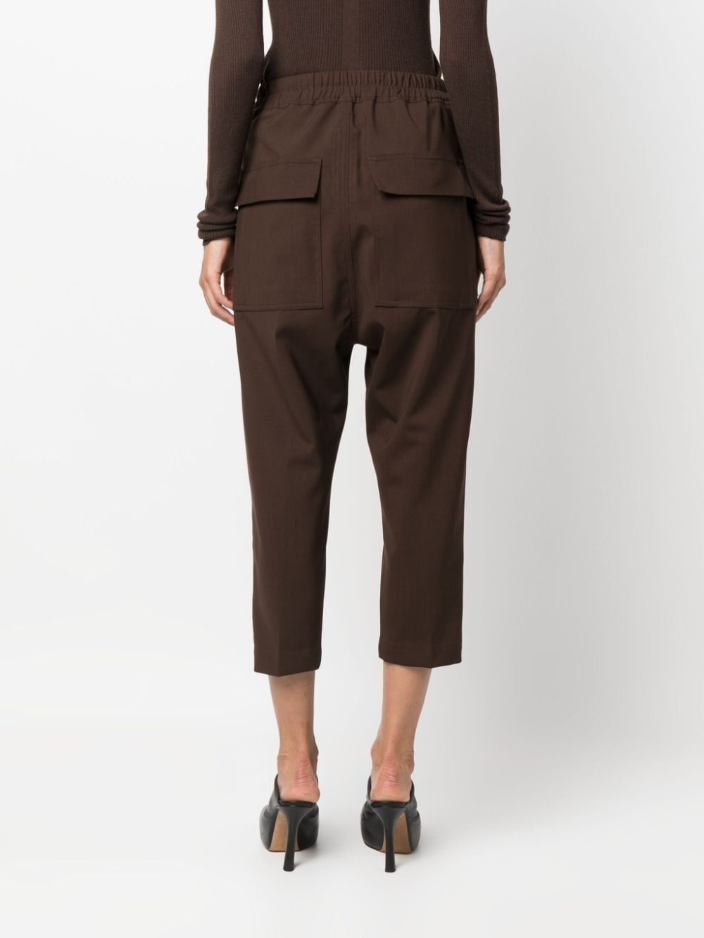 side-stripe cropped trousers - 4