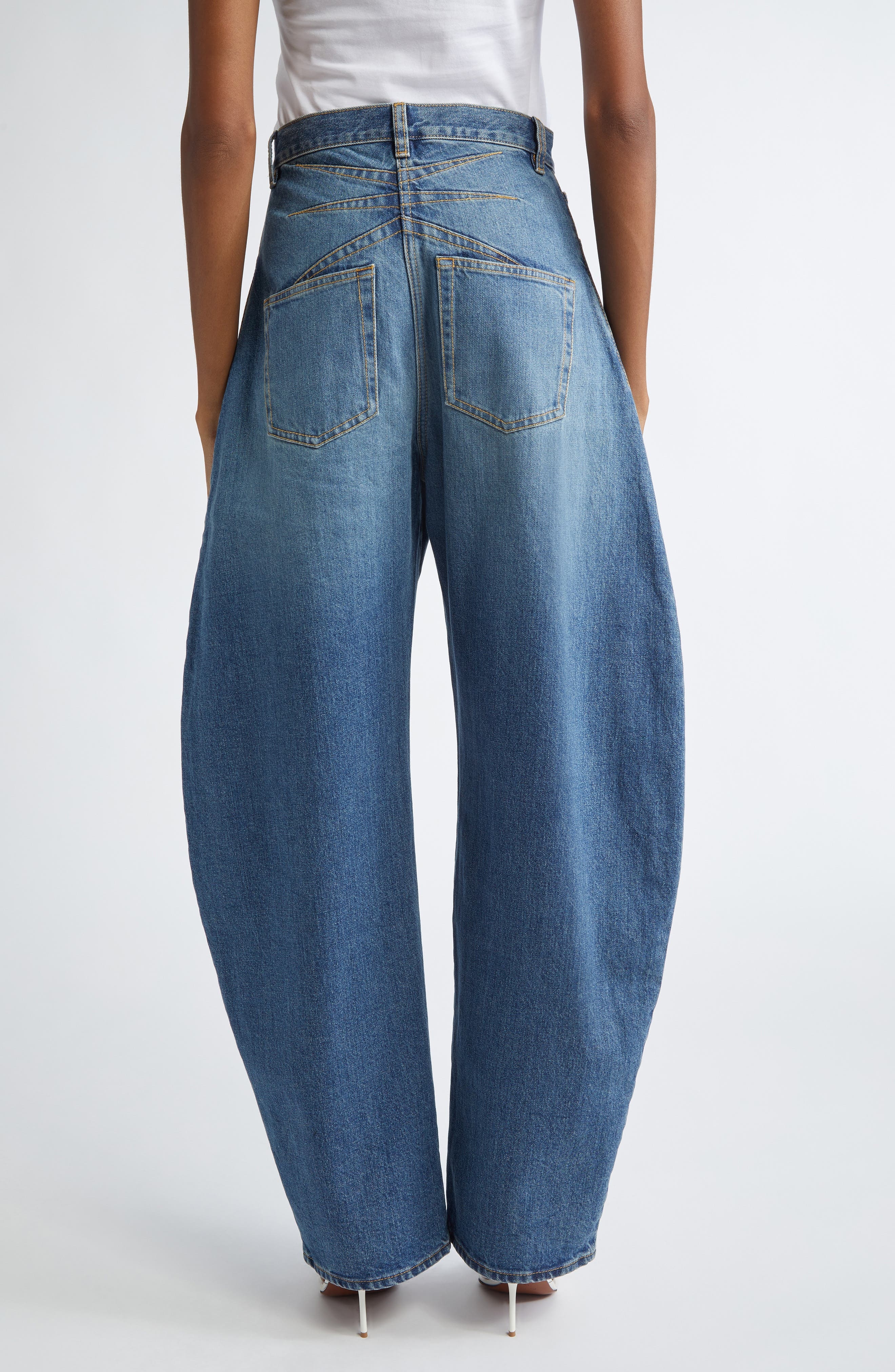 Alaïa Round Pants in Bleu Vintage at Nordstrom - 3