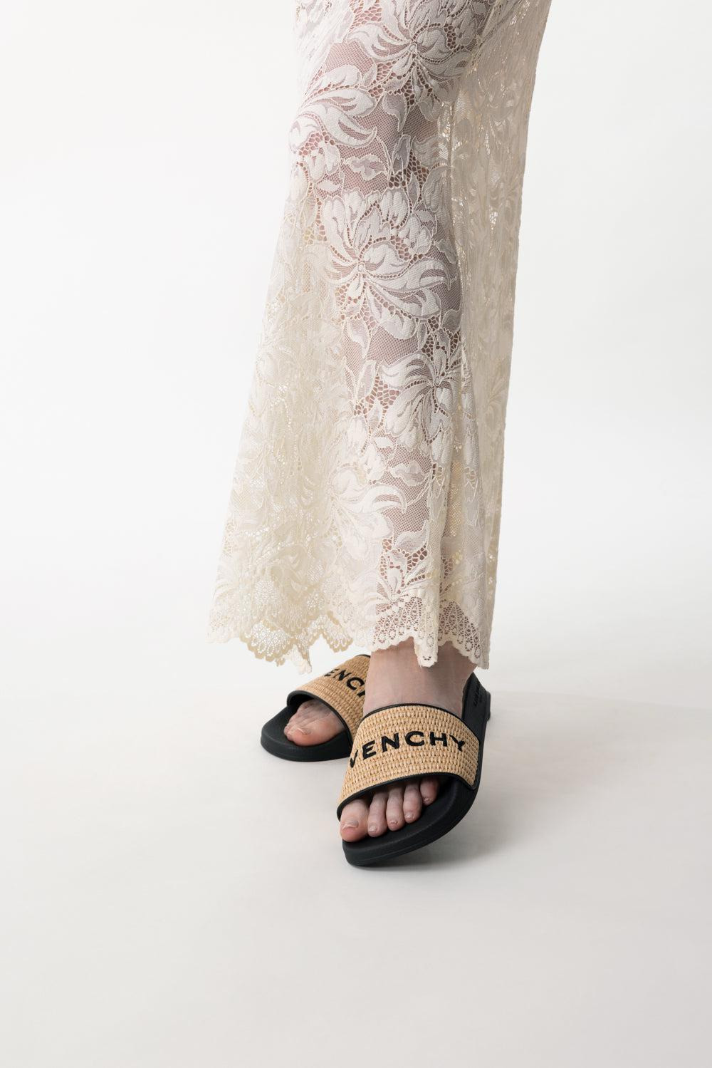 Flat Slides - Raffia - 4