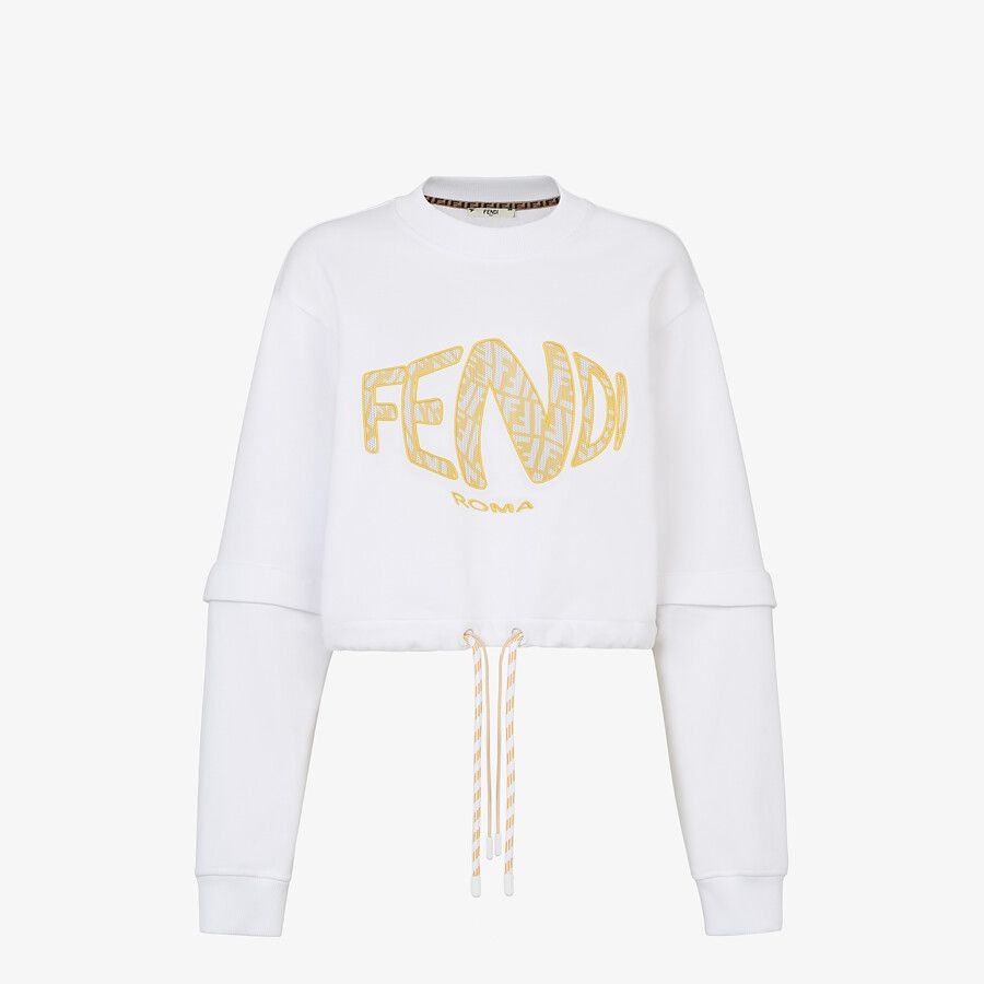 White jersey sweatshirt - 1