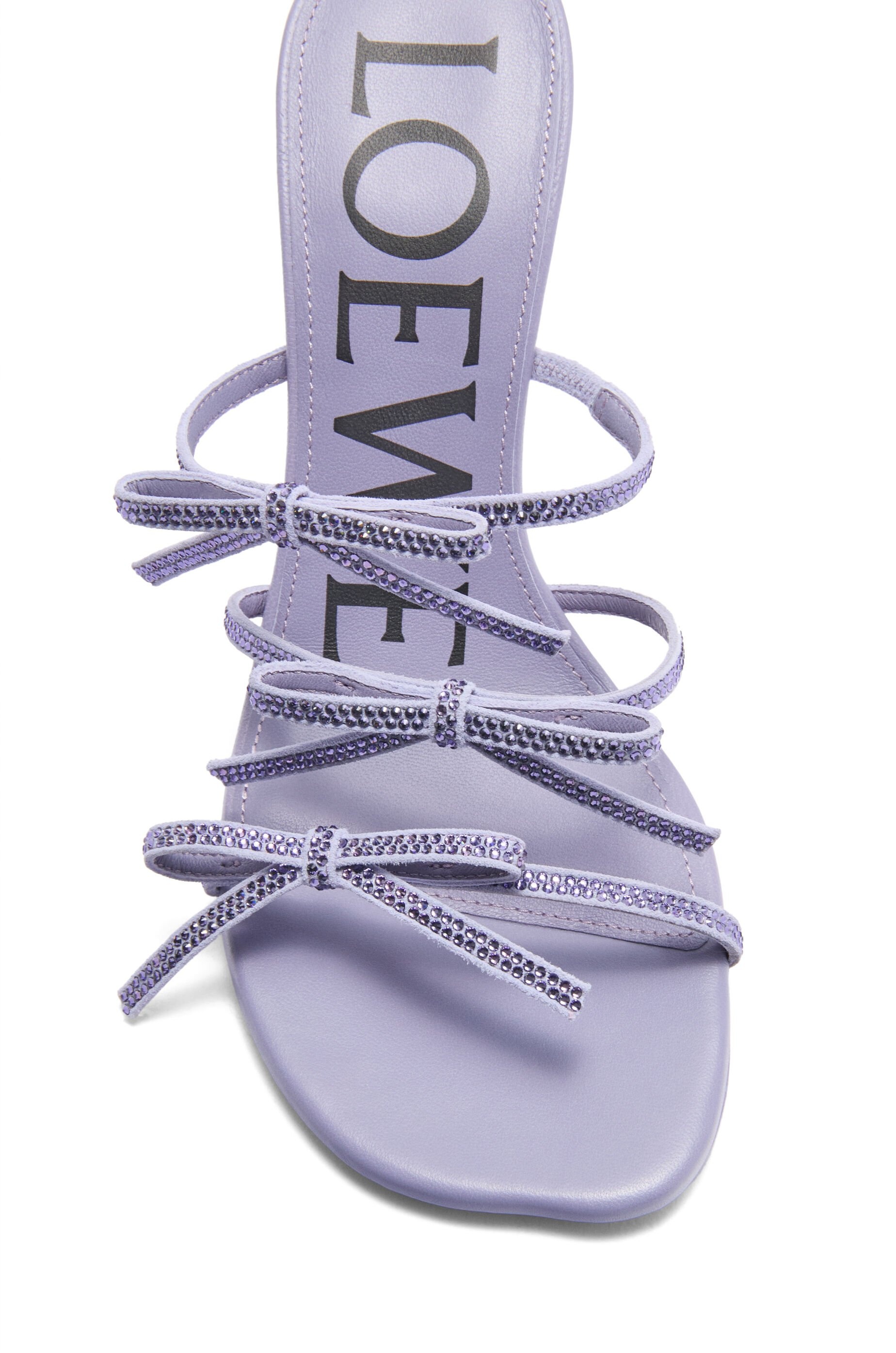 Petal sandal in suede and rhinestones - 5