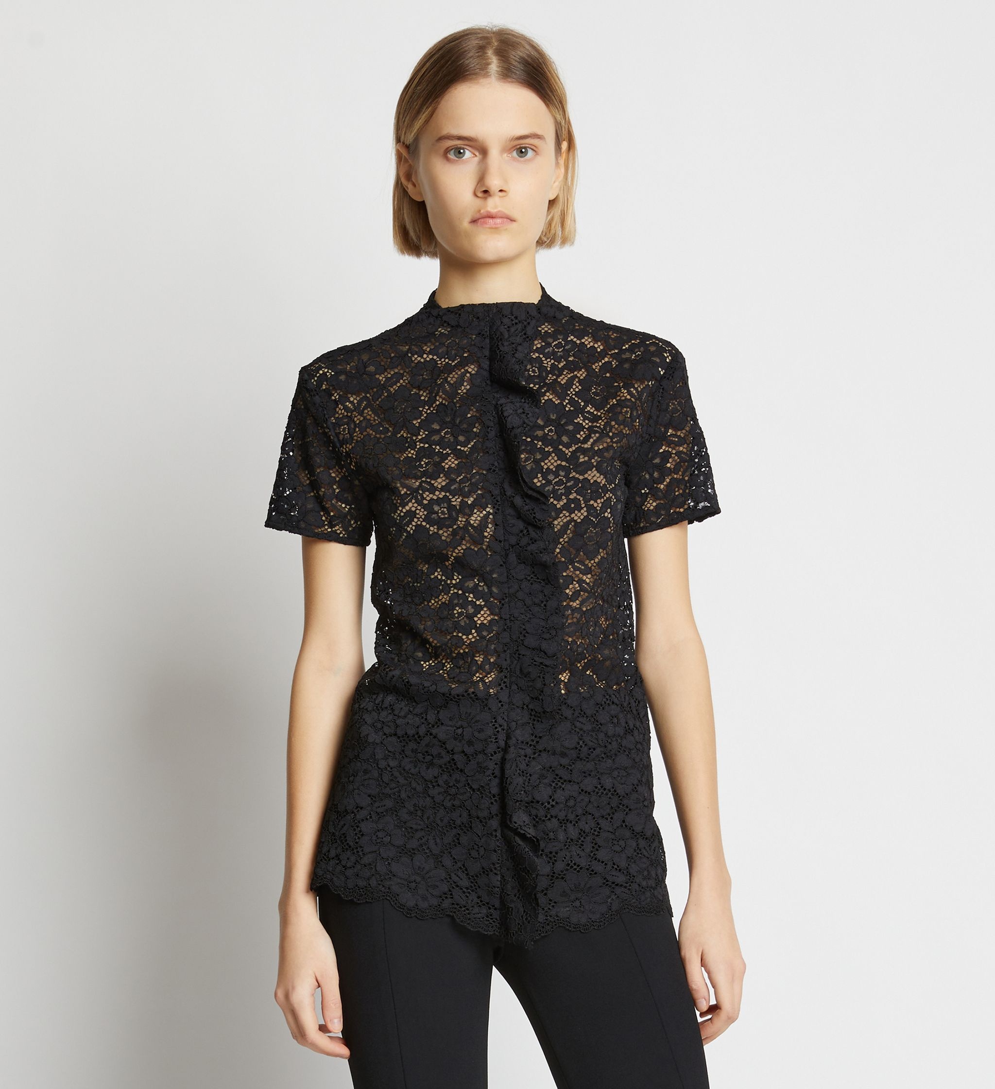 Stretch Lace Short Sleeve Top - 2