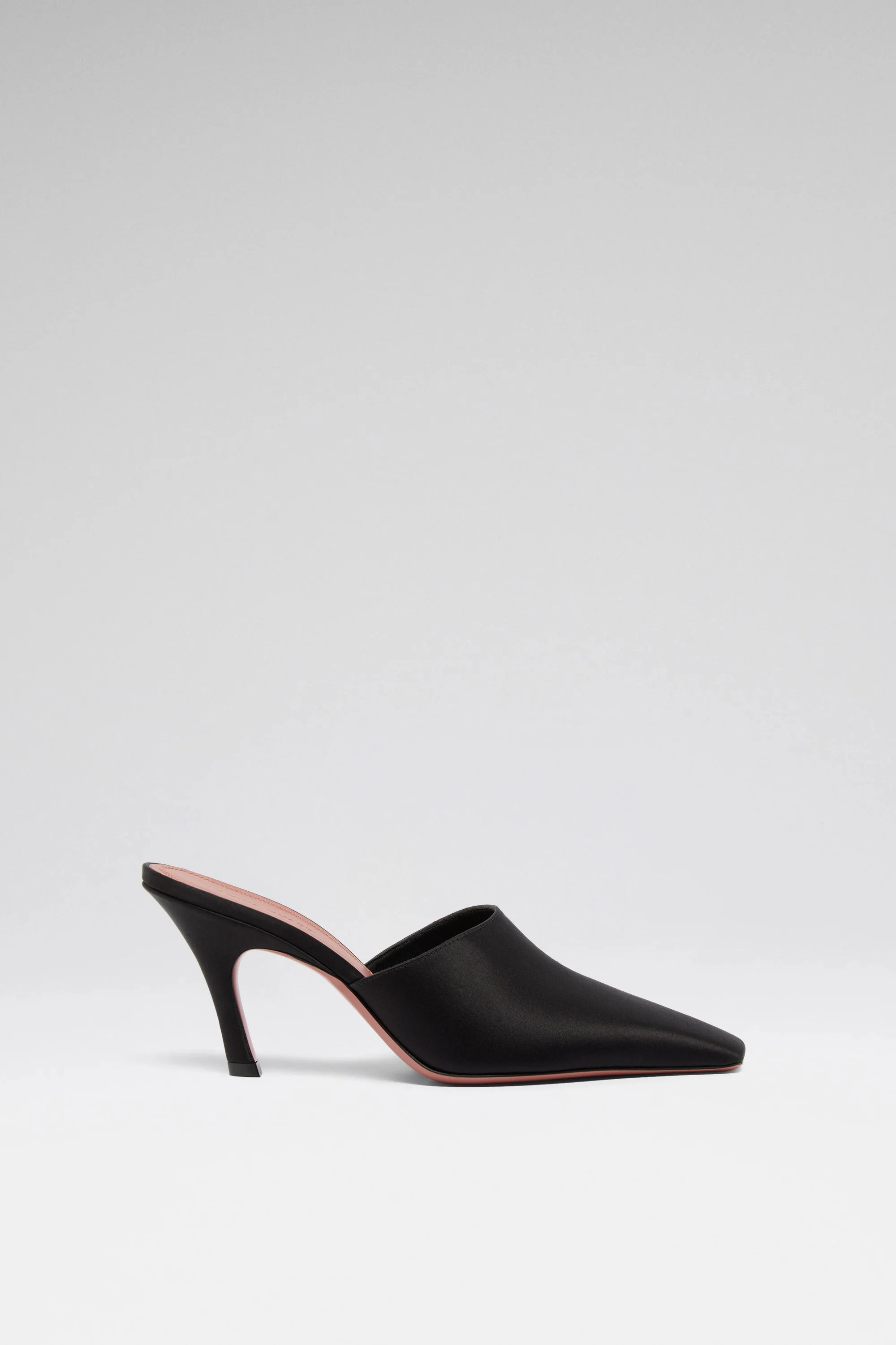 JAMIE MULE 80 BLACK SATIN - 1