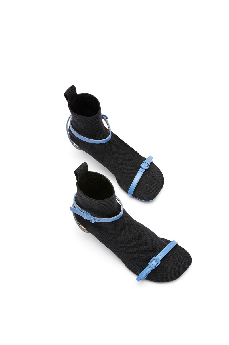 Kitten Heel sock boot in technical knit and lambskin 4