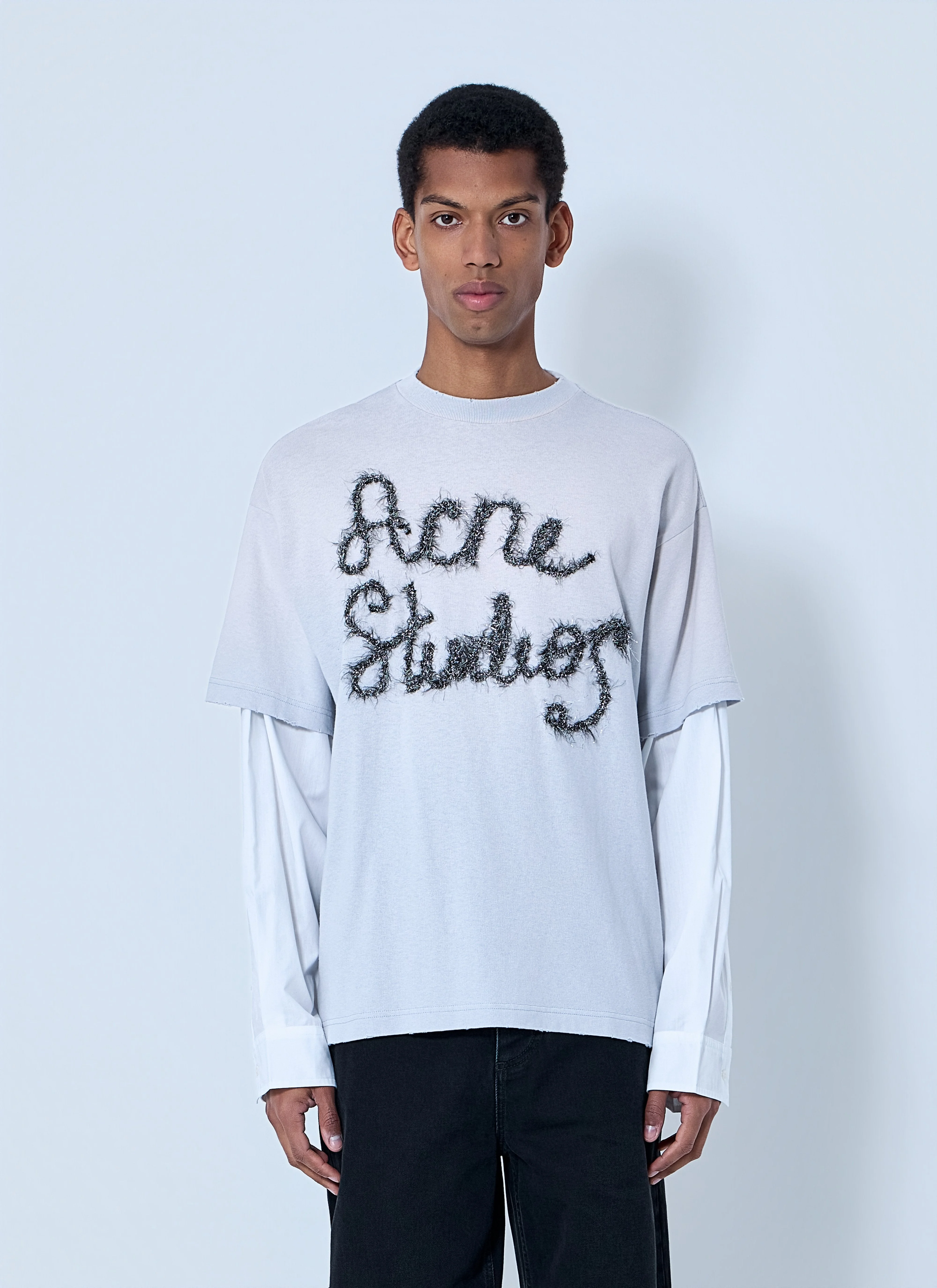 Acne Studios Men Layered Logo T-Shirt - 1