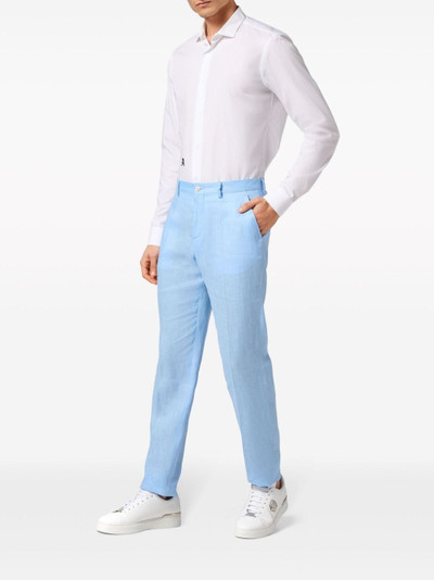 PHILIPP PLEIN linen tailored trousers outlook