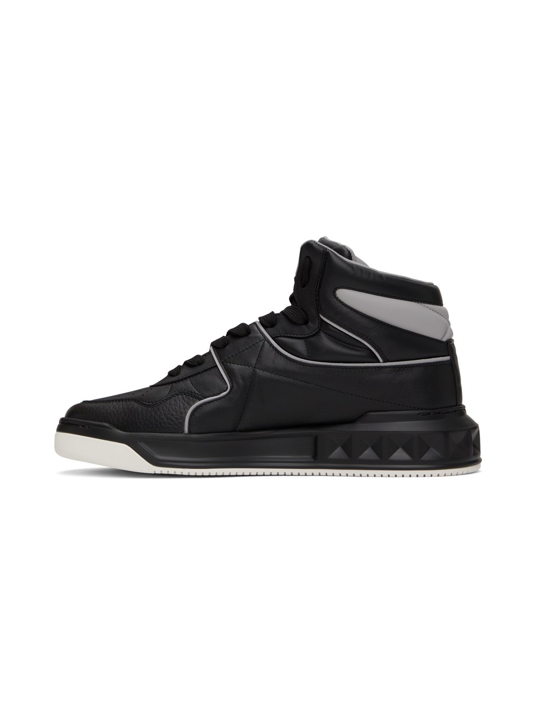 Black One Stud Sneakers - 3