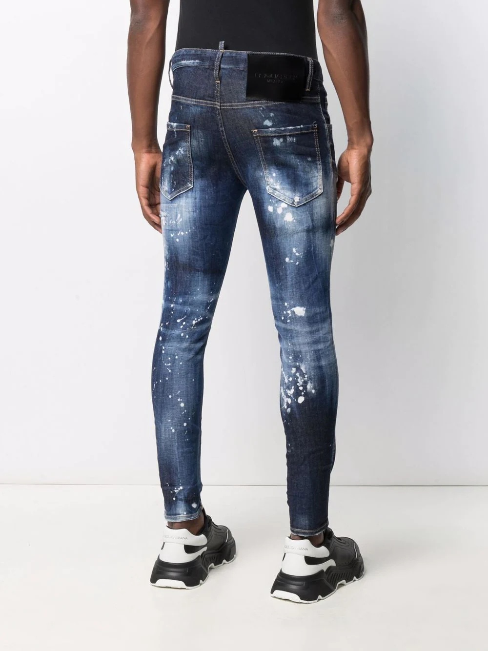 paint-splatter skinny jeans - 4