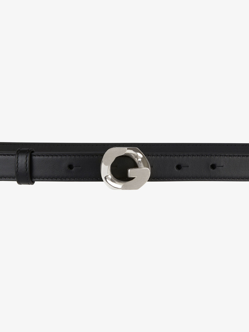 Givenchy BELT IN LEATHER WITH G-CHAIN BUCKLE outlook