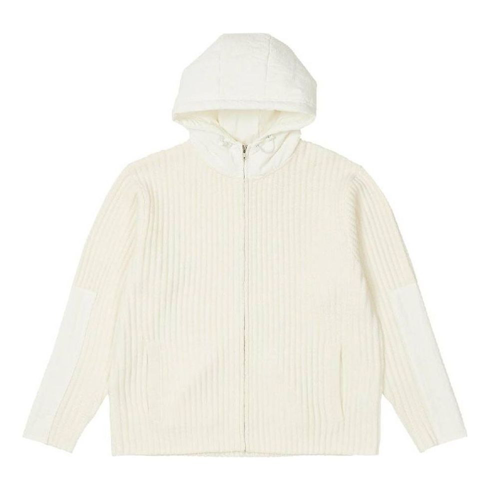 Palace FW22 Marine Zip Hood Knit Jacket 'White' P23KW041 - 1