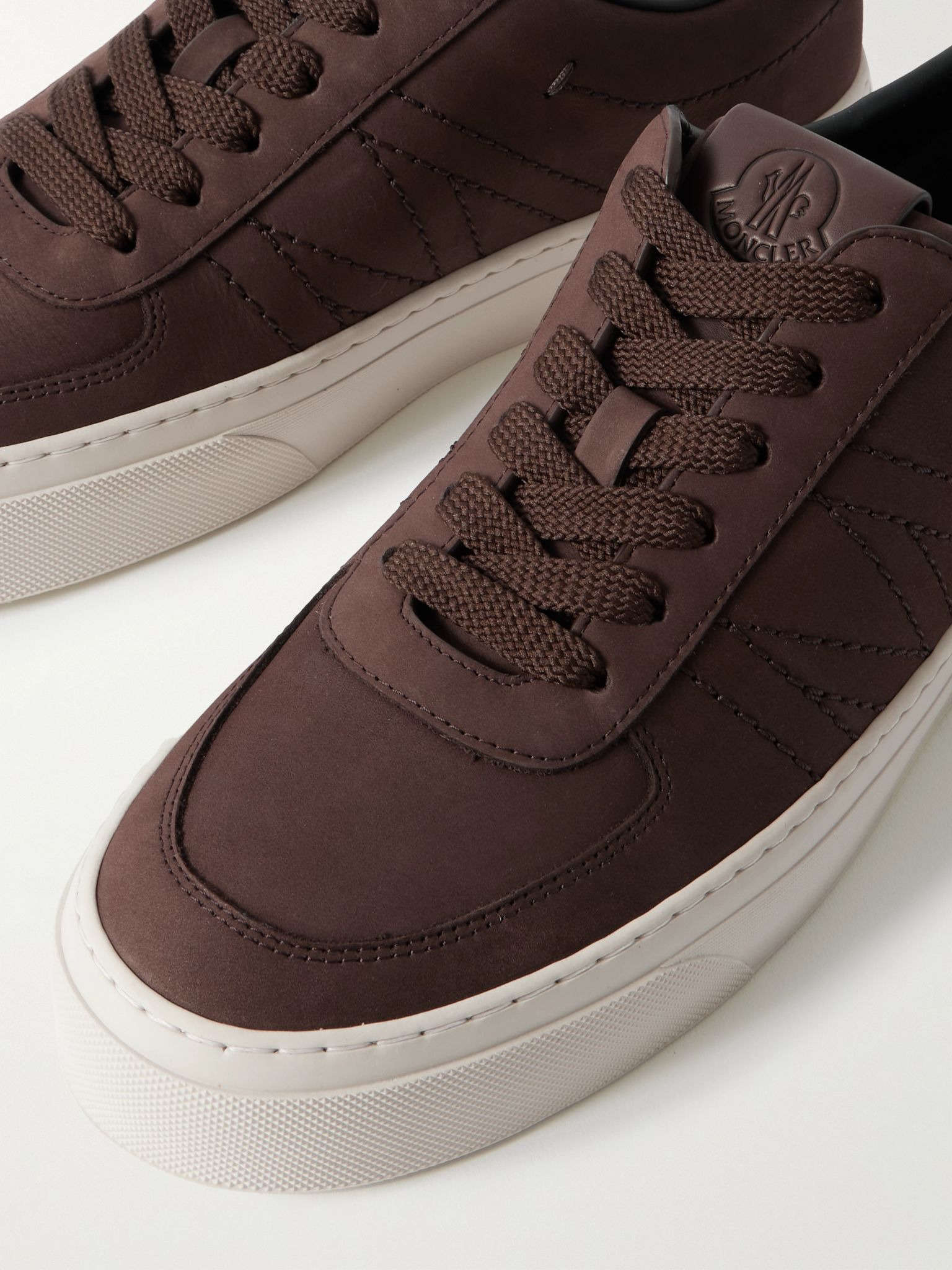 Monclub Embroidered Nubuck Sneakers Brown - 5