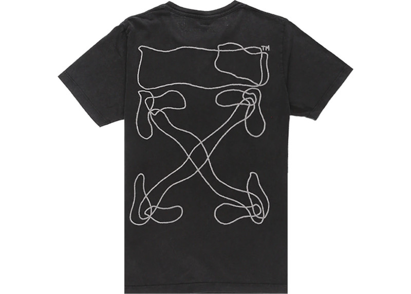 Off-White OFF-WHITE Abstract Arrows Embroidered T-Shirt Black/White outlook