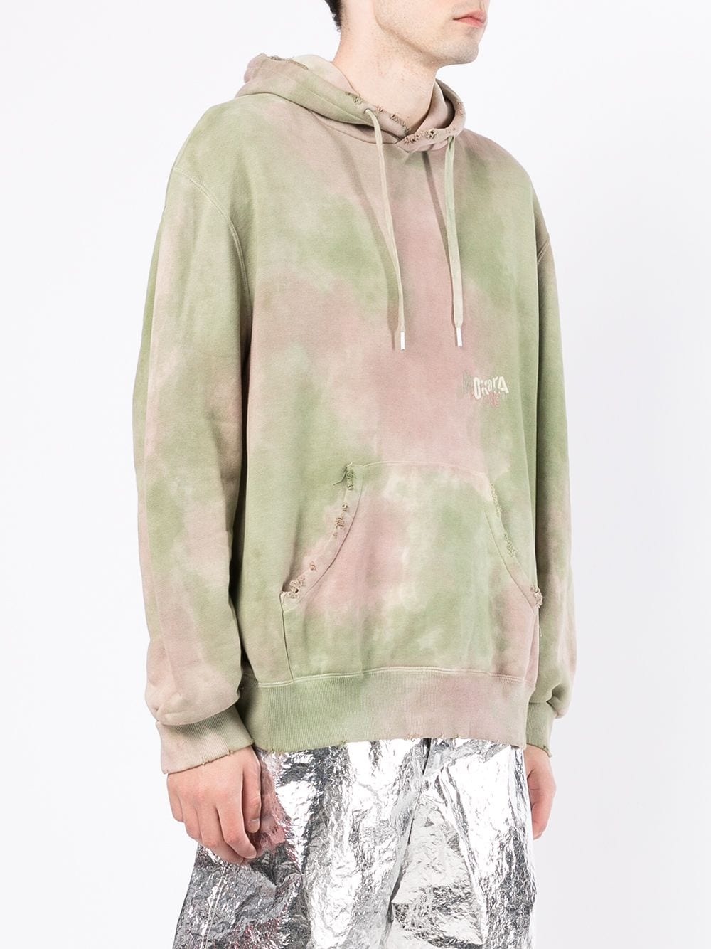 tie-dye distressed-effect hoodie - 3