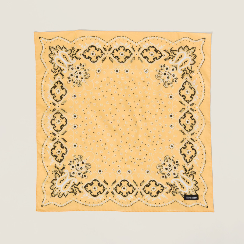 Printed cotton poplin scarf 3