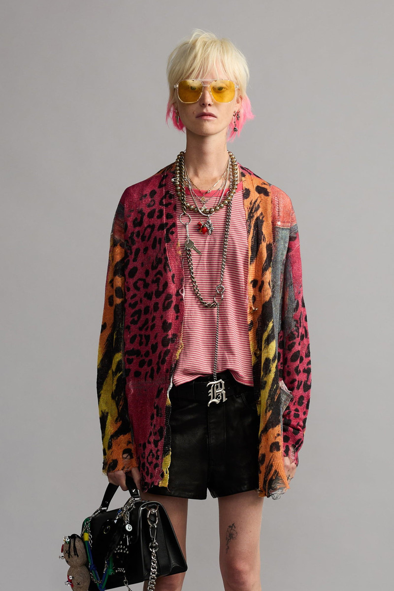 PRINTED BOYFRIEND CARDIGAN 1