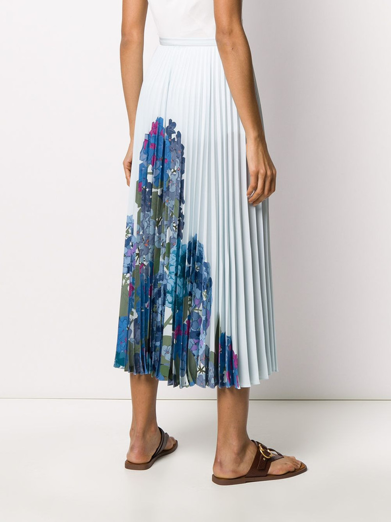 floral print pleated midi skirt 4