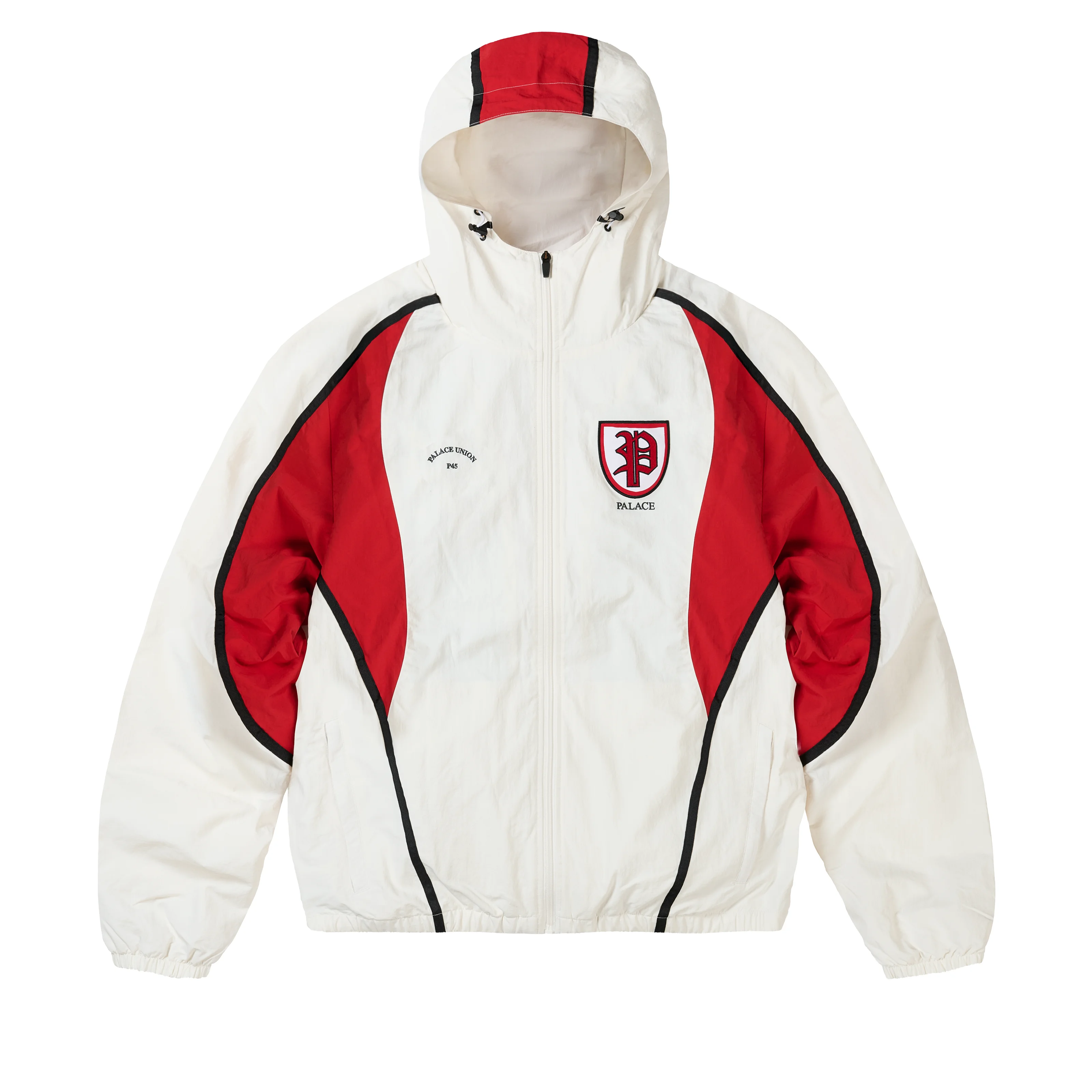 SCRUM HOODED SHELL JACKET WHITE - 1