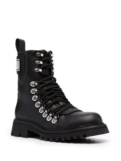 Moschino rear logo-patch boots outlook