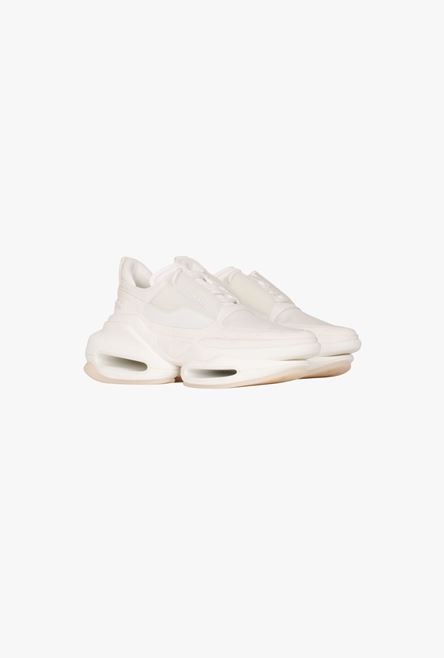 Balmain x Dogpound -White leather and knit B-Bold low-top sneakers with straps - 6