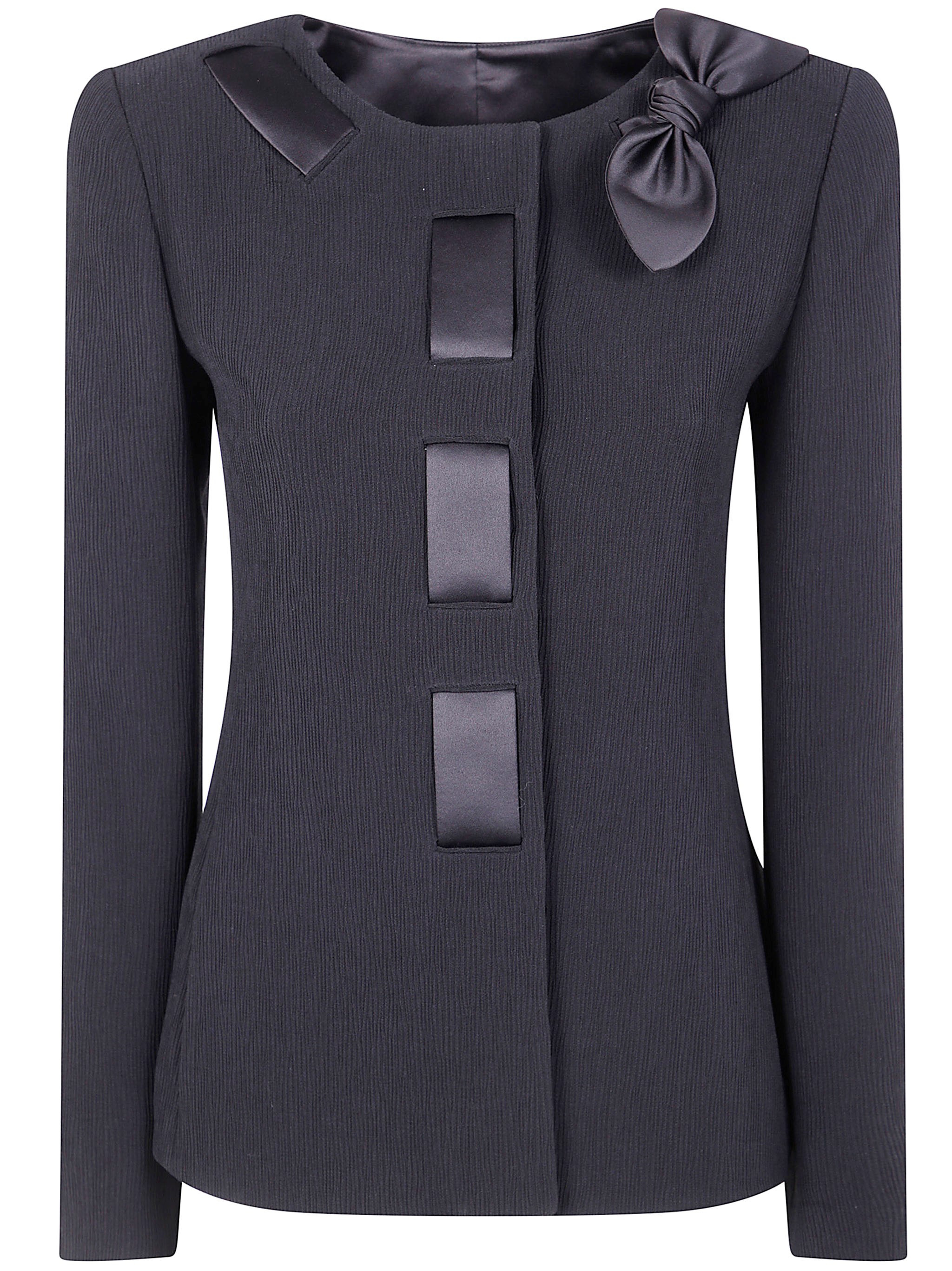 Introducing the SATIN INSERT JACKET by EMPORIO ARMANI, a stunning addition to your outerwear collect - 1